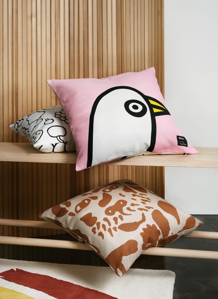 Oiva Toikka Birdie kussenhoes 47x47 cm, Roze Iittala