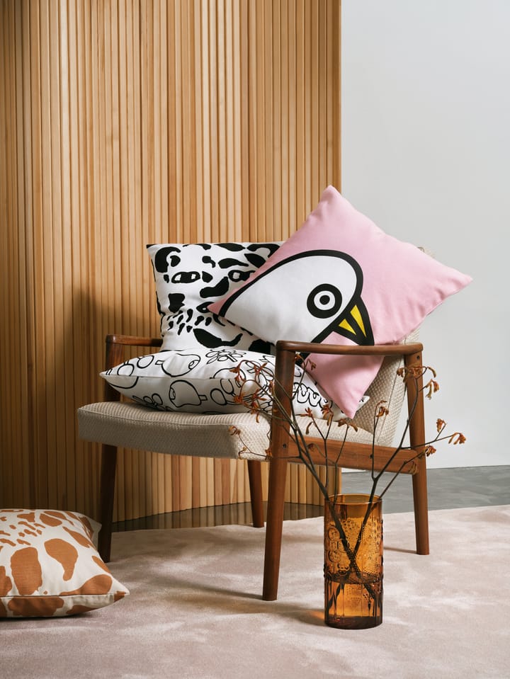 Oiva Toikka Birdie kussenhoes 47x47 cm, Roze Iittala