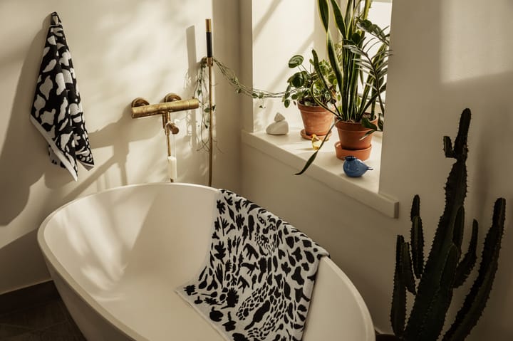 Oiva Toikka Cheetah badhanddoek 70x140 cm, Zwart-wit Iittala