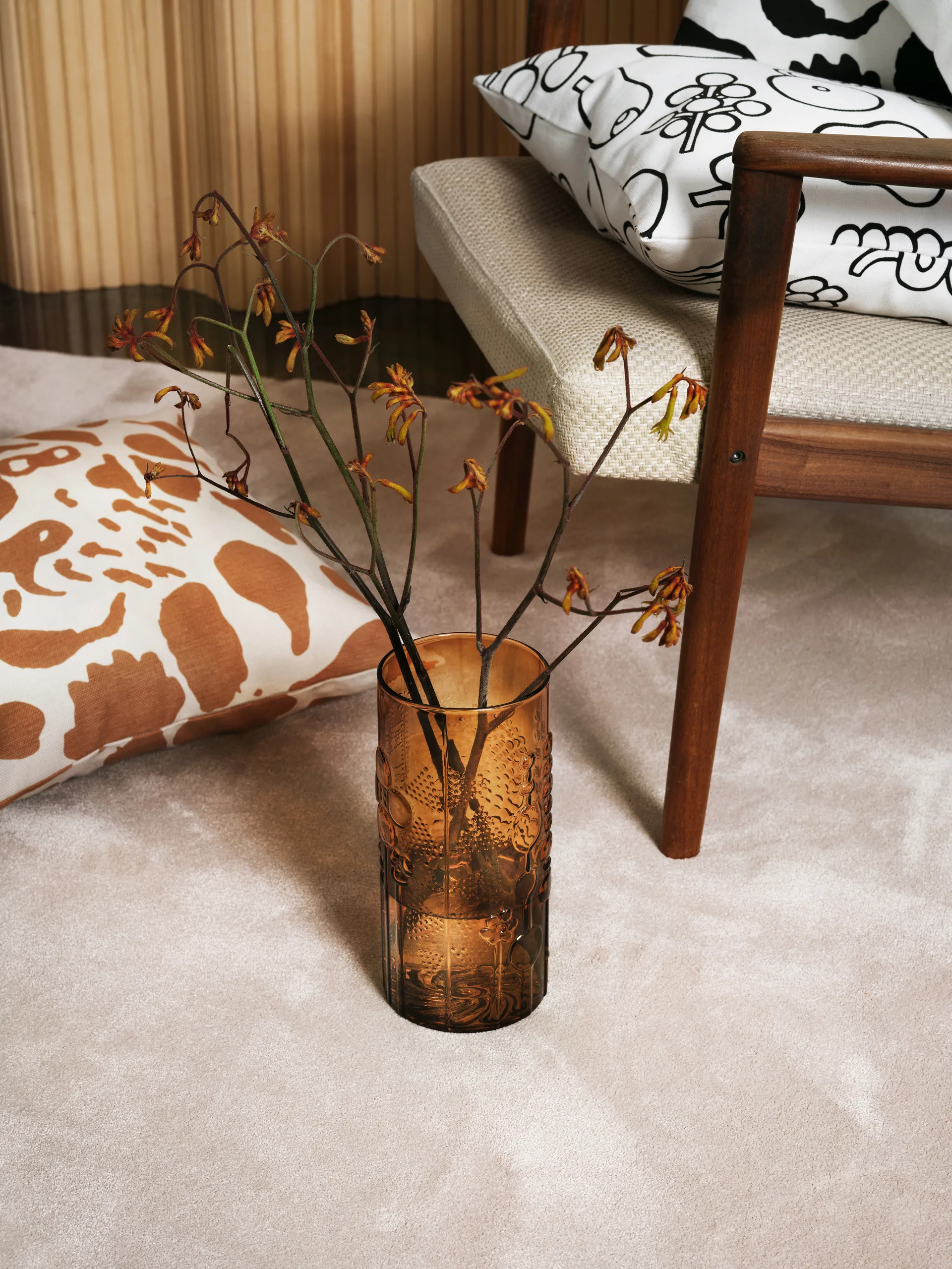 Oiva Toikka Cheetah kussenhoes 47x47 cm, Bruin Iittala