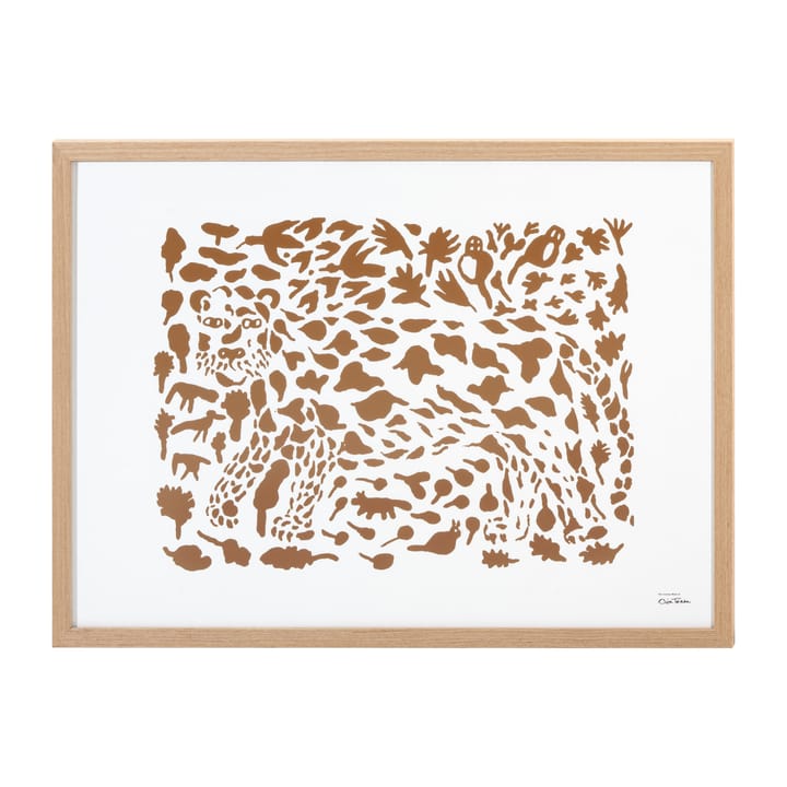Oiva Toikka Cheetah poster bruin, 50x70 cm Iittala