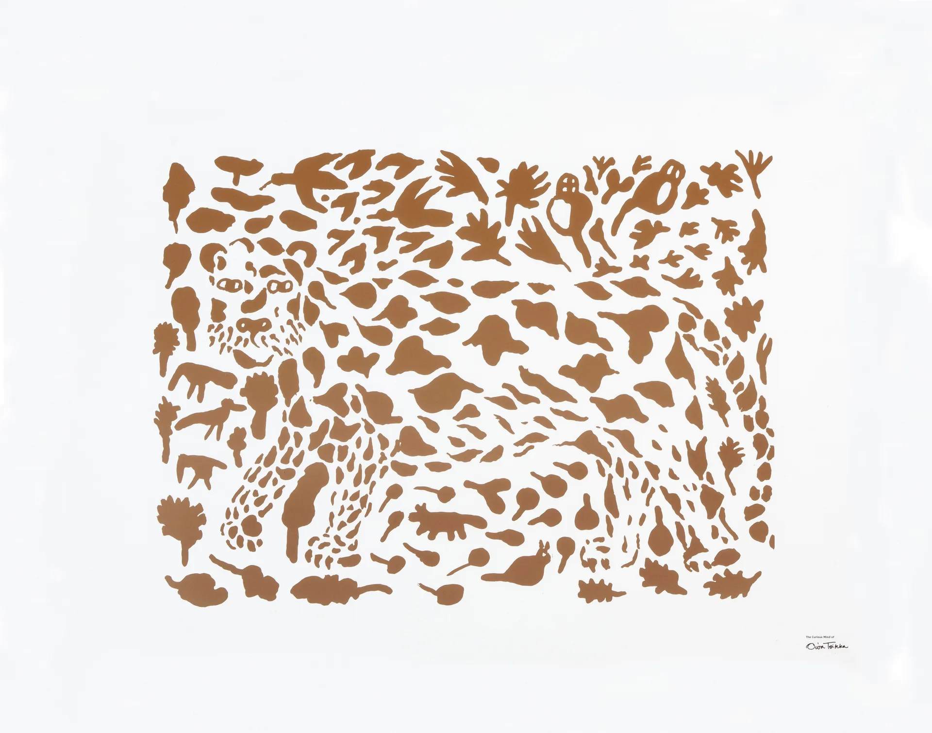 Oiva Toikka Cheetah poster bruin, 50x70 cm Iittala