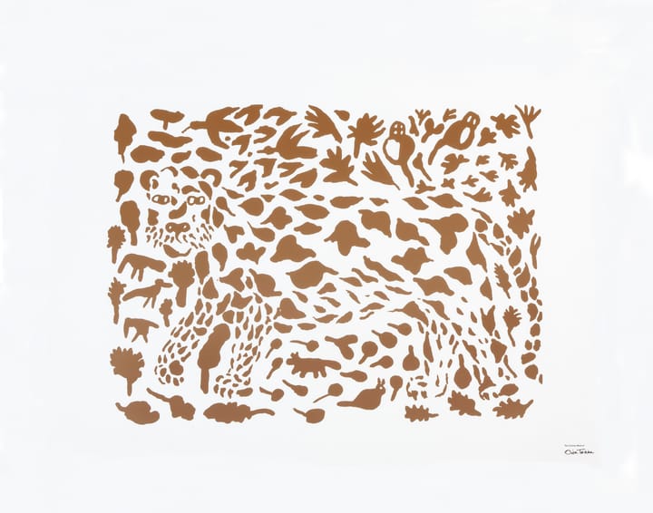 Oiva Toikka Cheetah poster bruin - 50x70 cm - Iittala