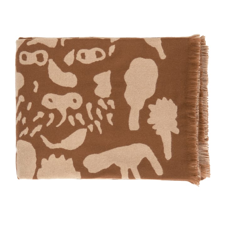 Oiva Toikka Cheetah wollen plaid 130x180 cm, Bruin Iittala
