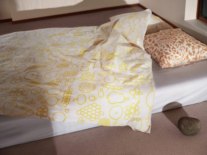 Oiva Toikka Frutta beddengoedset 150x210 cm, Geel Iittala