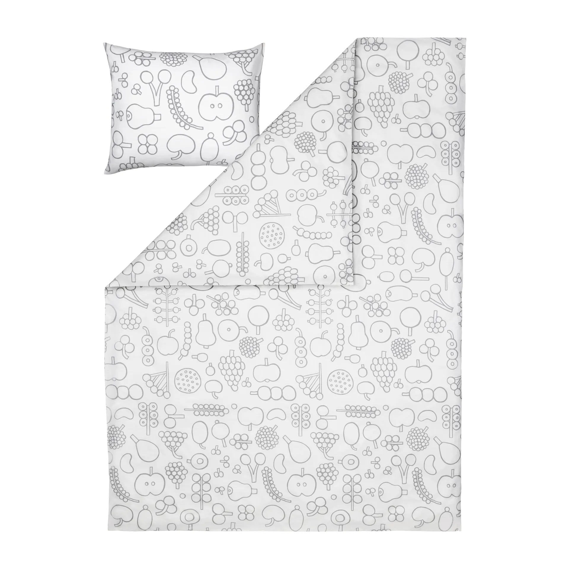 Oiva Toikka Frutta beddengoedset 150x210 cm, Grijs Iittala