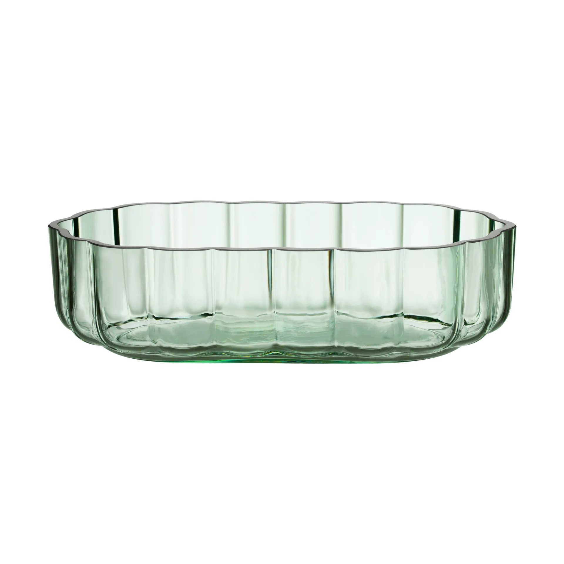 Play glazen kom laag 50 mm, Lichtgroen Iittala