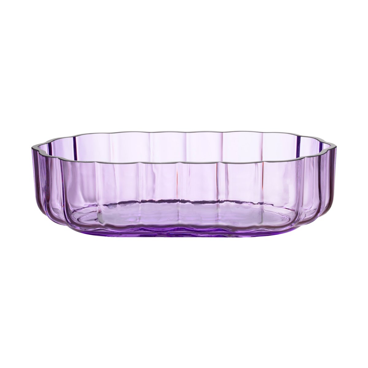 Iittala Play glazen kom laag 50 mm Lila | Scandinavisch Interieur | Decoratieve schalen | Paars