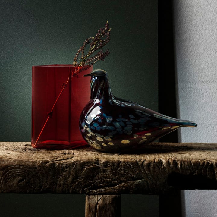 Ruutu vaas 11,5 x 14 cm, cranberryrood Iittala