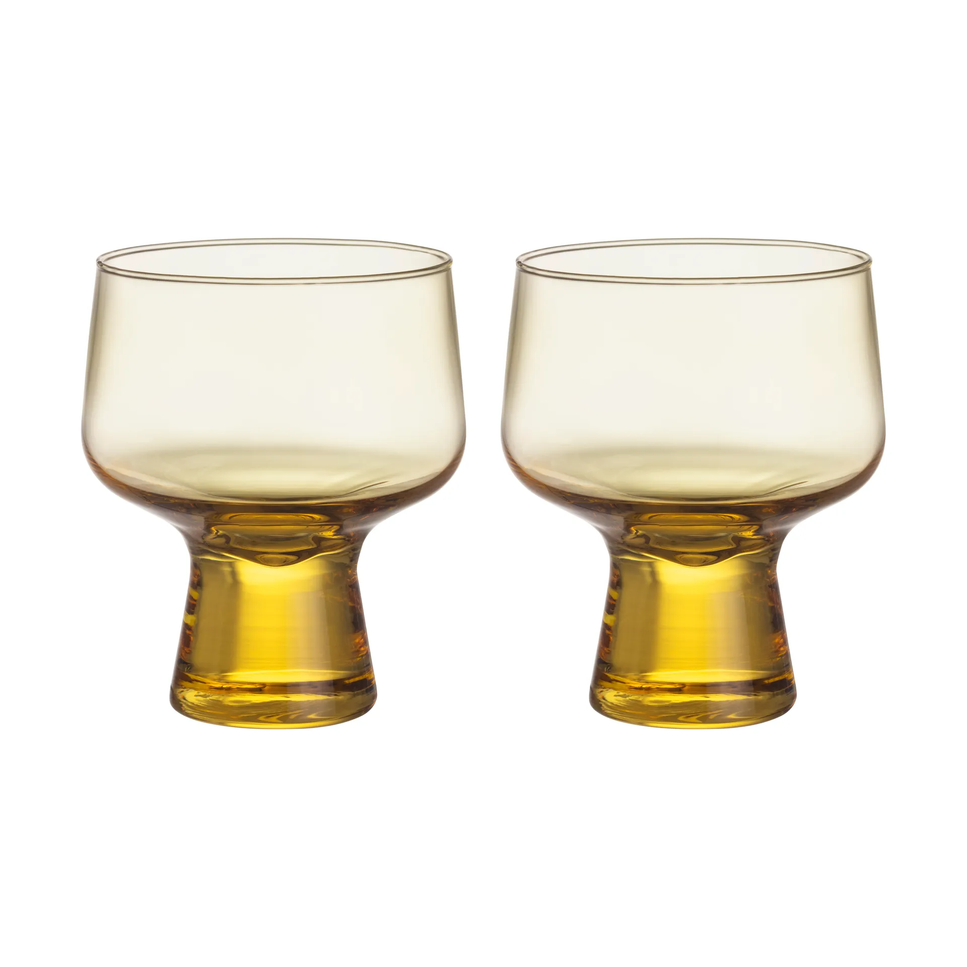 Solare glas op voet 29 cl 2-pack, Goudgeel Iittala
