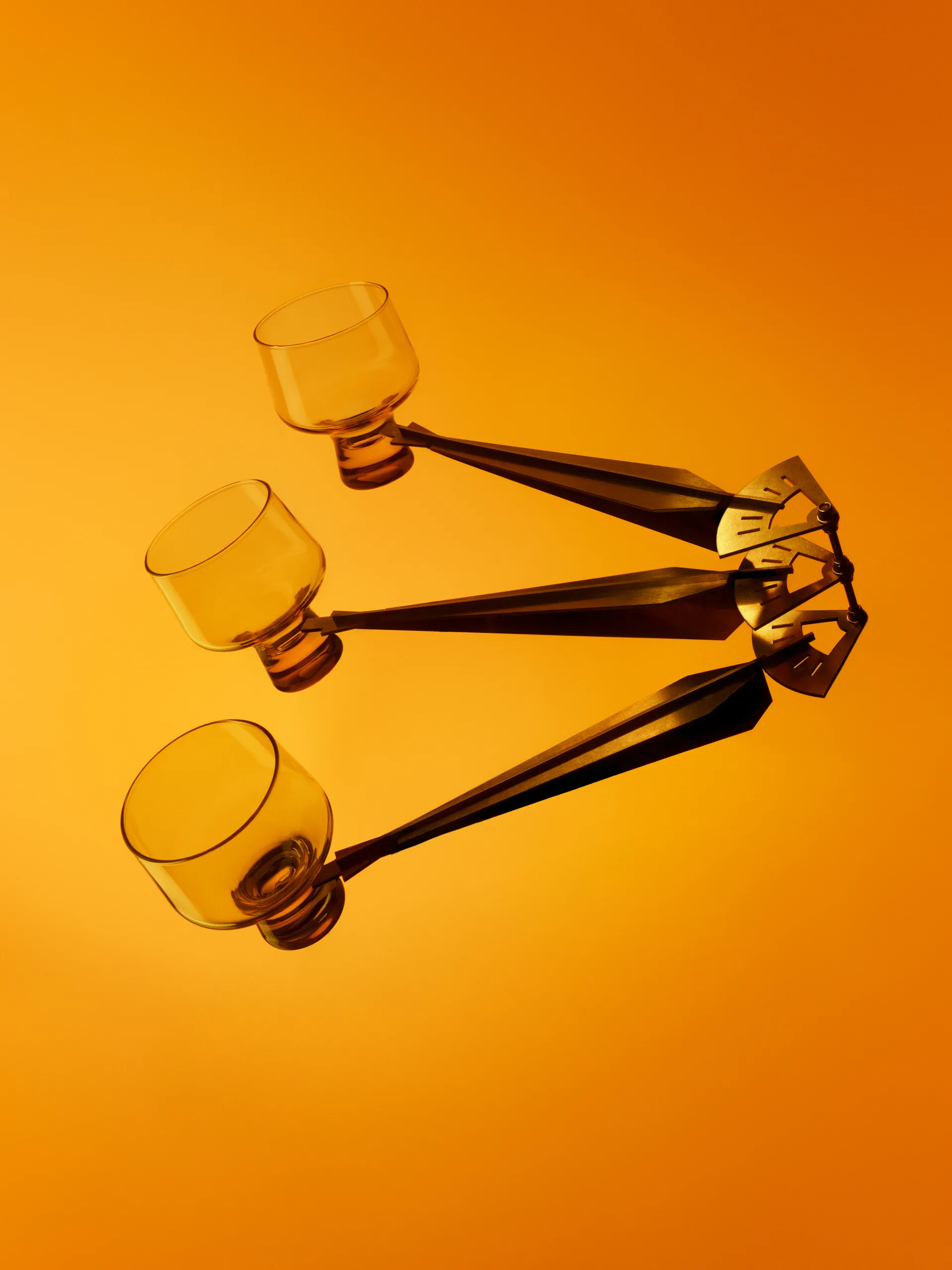 Solare glas op voet 29 cl 2-pack, Goudgeel Iittala