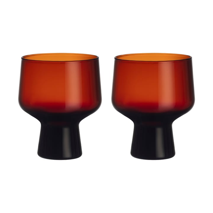 Solare glas op voet 29 cl 2-pack - Koperkleurig - Iittala