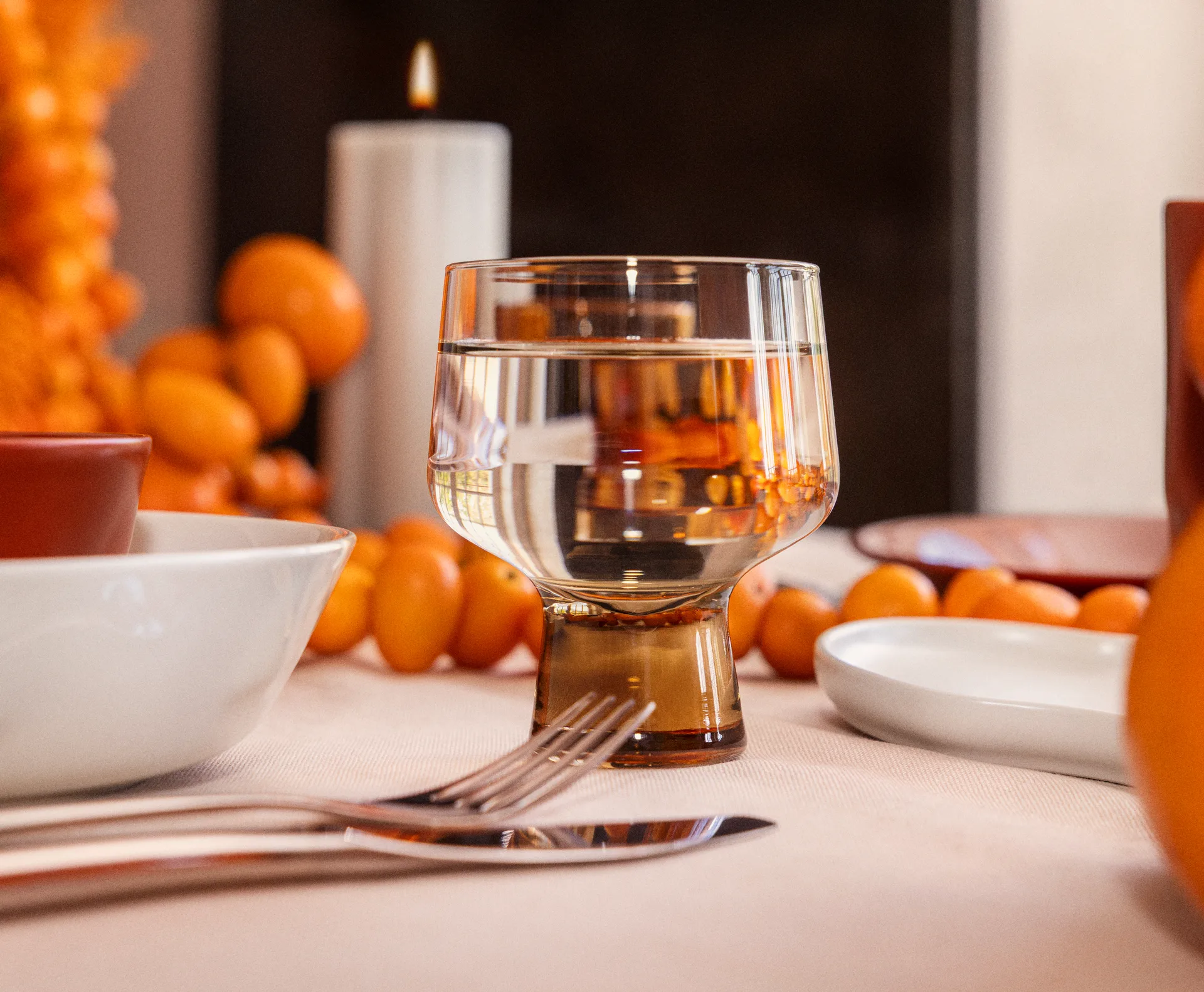 Solare glas op voet 29 cl 2-pack, Linnen Iittala