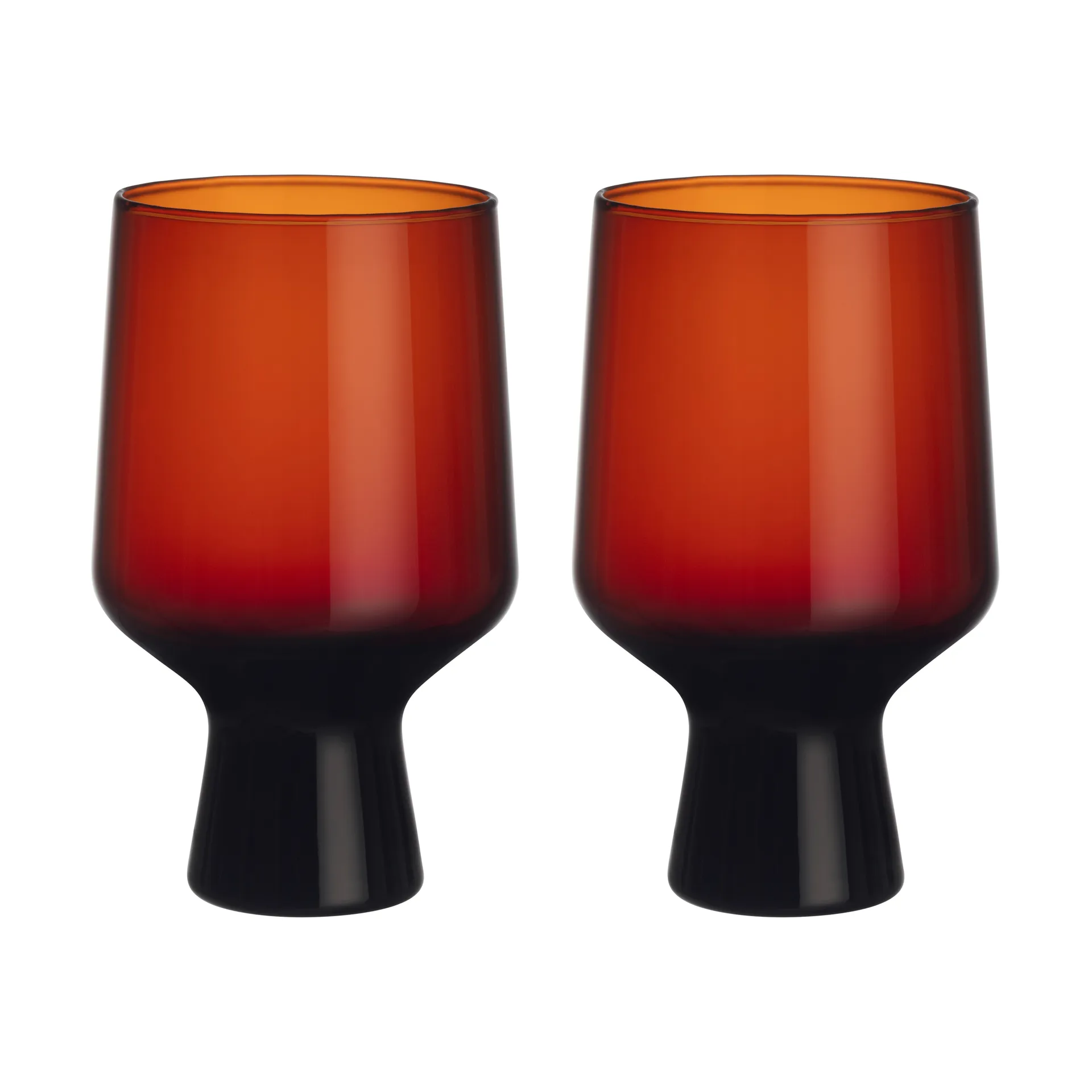 Solare glas op voet 40 cl 2-pack, Koperkleurig Iittala
