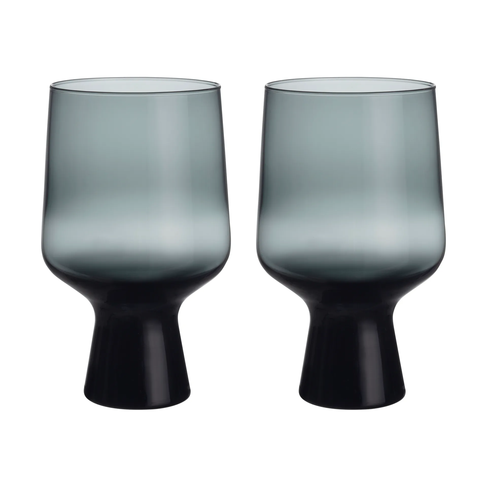Solare glas op voet 40 cl 2-pack, Staalgrijs Iittala