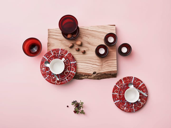 Taika bord 22 cm., rood Iittala