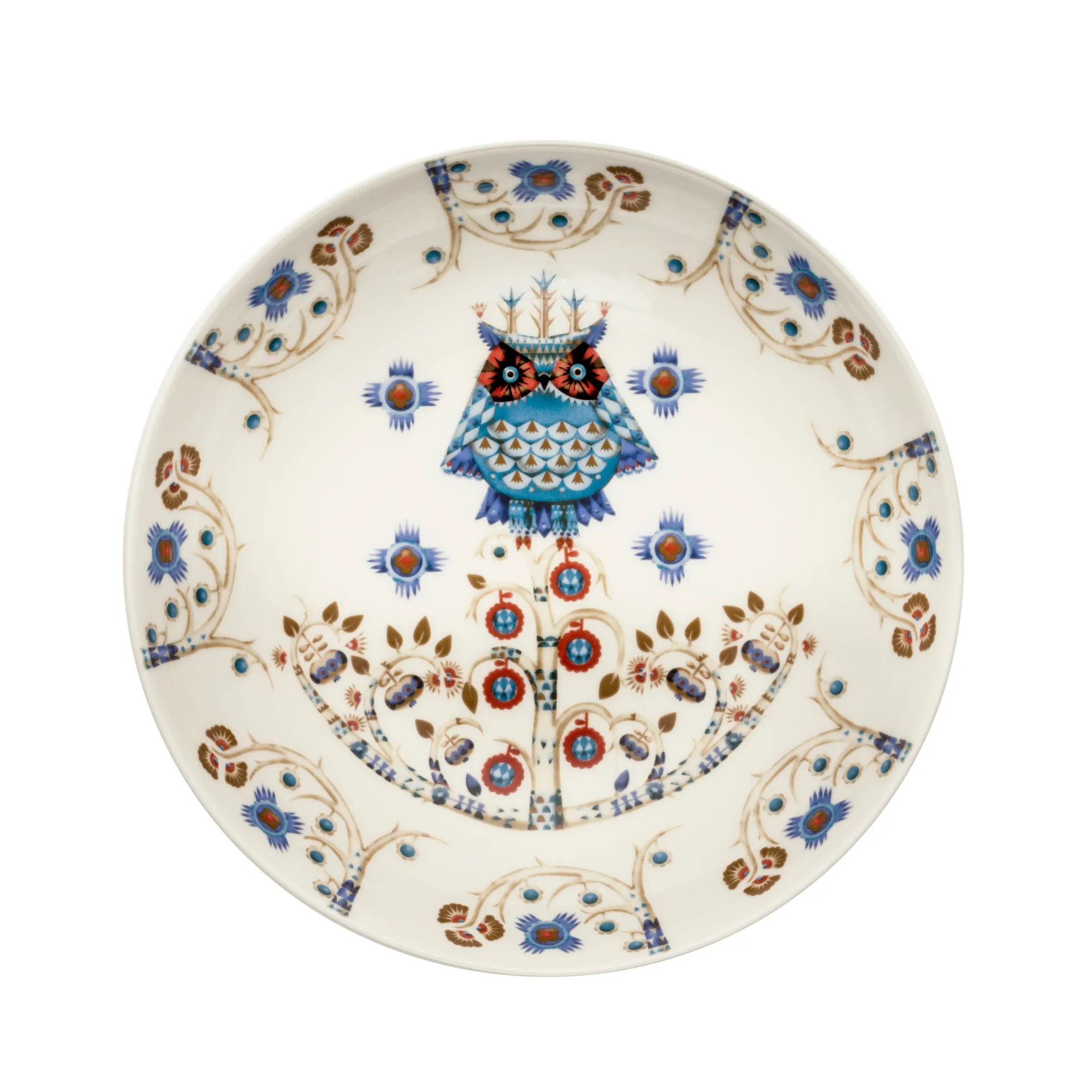Taika diep bord 20 cm., wit patroon Iittala