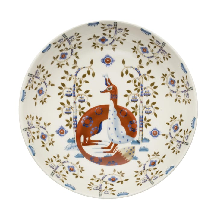 Taika diep bord 22 cm., wit patroon Iittala