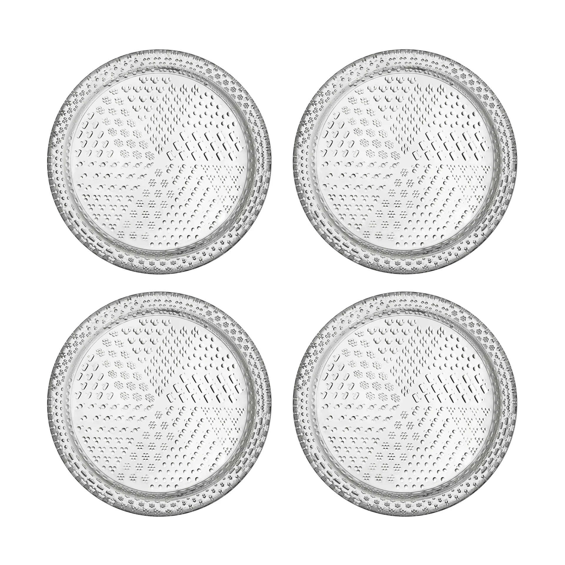Tundra bordje Ø15 cm 4-pack, Transparant Iittala