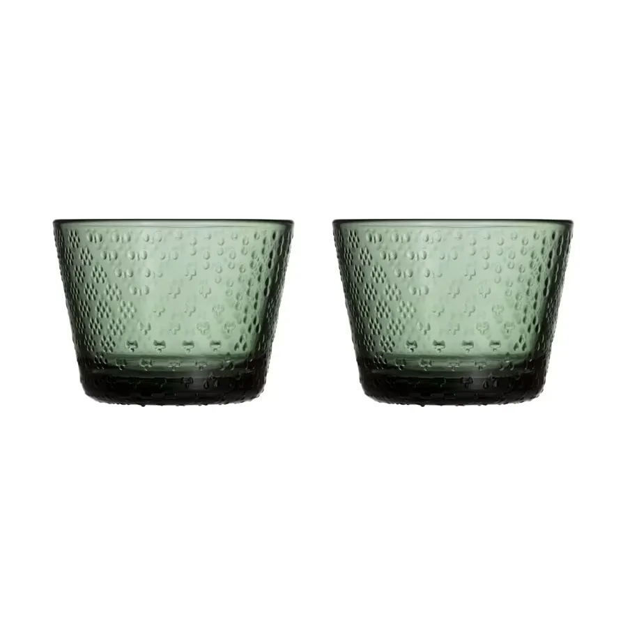 Tundra drinkglas 16 cl 2-pack, Dennengroen Iittala