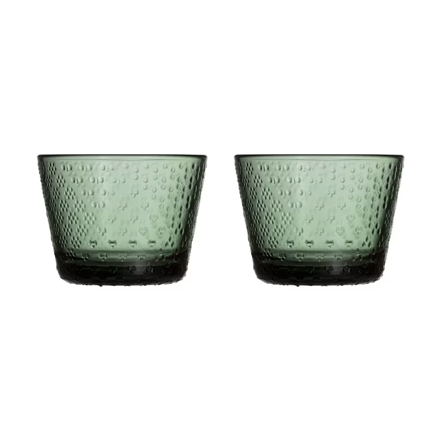Iittala Tundra drinkglas 16 cl 2-pack Dennengroen | Scandinavisch Interieur | Drinkglazen | Groen