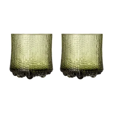 Ultima Thule On the rocks glas Finse zand 2-pack - Groen - Iittala