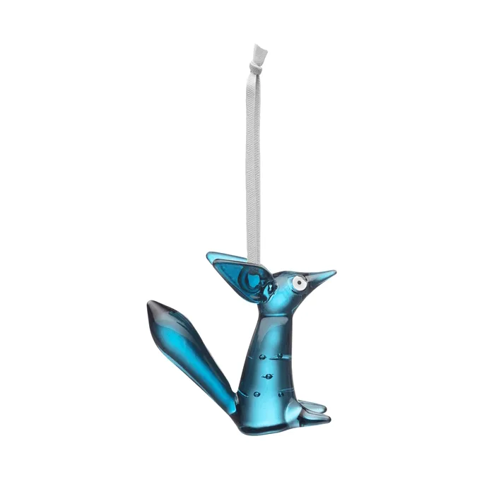 Vulpes glasdecoratie 8 cm - Staalblauw - Iittala