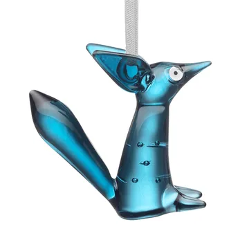 Vulpes glasdecoratie 8 cm - Staalblauw - Iittala