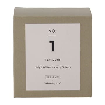 NO. 1 Parsley Lime geurkaars - 390 g + Giftbox - Illume x Bloomingville