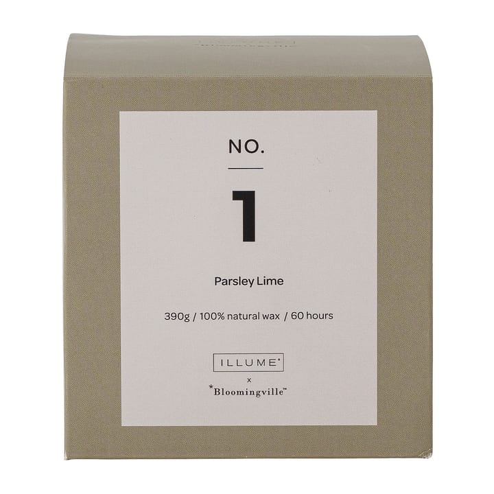 NO. 1 Parsley Lime geurkaars, 390 g + Giftbox Illume x Bloomingville