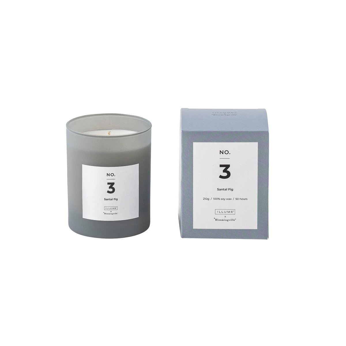 Illume x Bloomingville NO. 3 Santal Fig geurkaars 200 g + Giftbox
