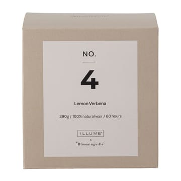 NO. 4 Lemon Verbena geurkaars - 390 g + Giftbox - Illume x Bloomingville