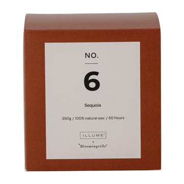NO. 6 Sequoia geurkaars - 390 g + Giftbox - Illume x Bloomingville