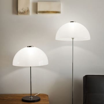 Kupoli tafellamp - Zwart-metalen details-witte lampenkap - Innolux