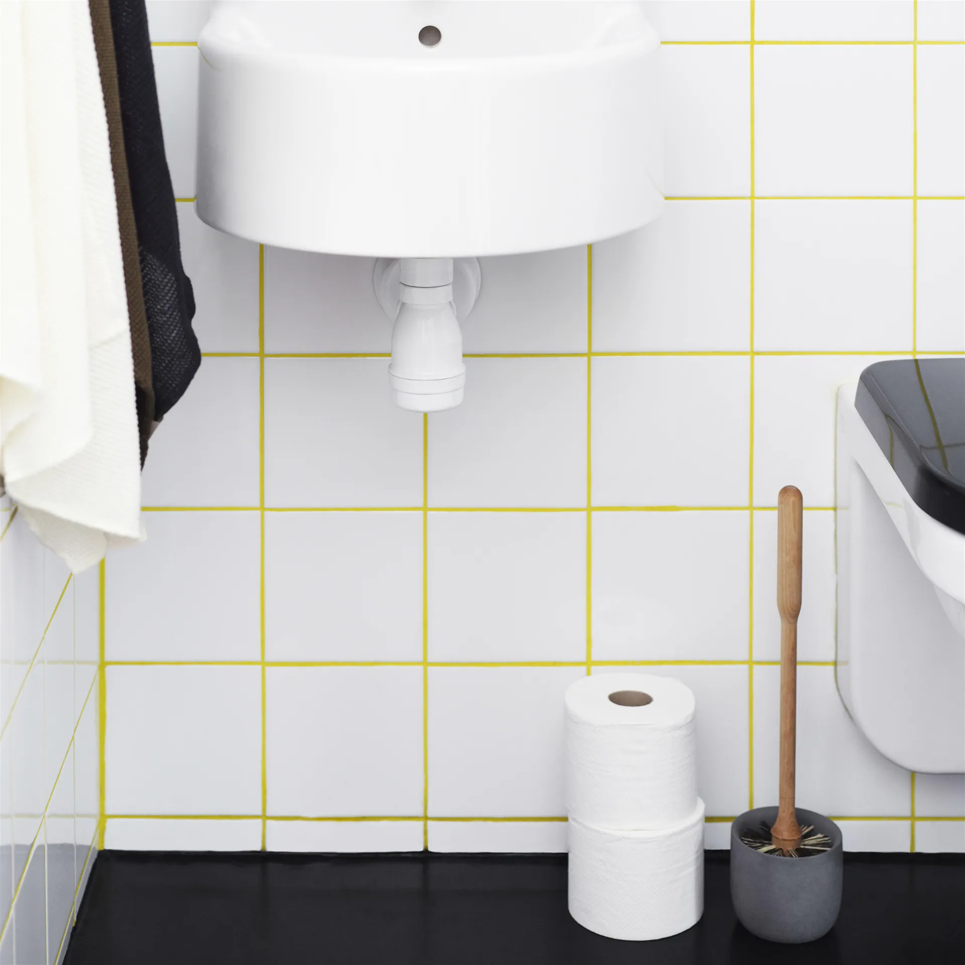 Iris hantverk toiletborstel, berken-grijze pot Iris Hantverk