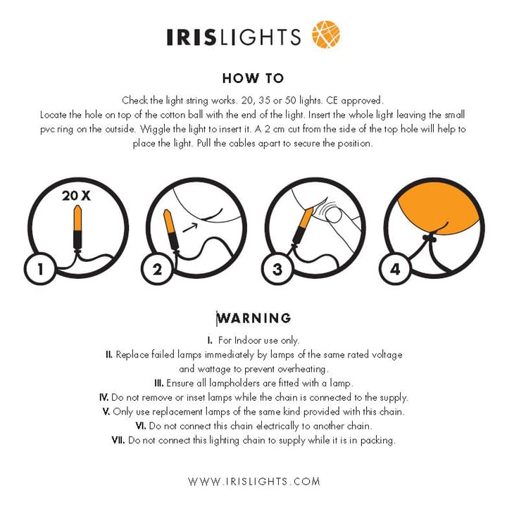 Iris lights moonlight - 35 bollen - Irislights