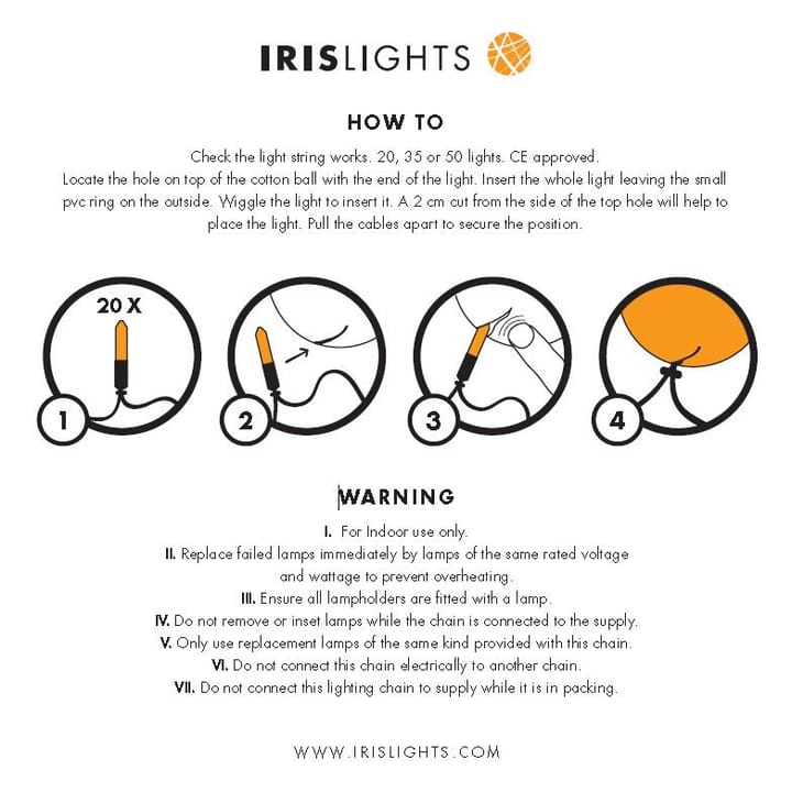 Irislights Flamingo, 20 ballen Irislights