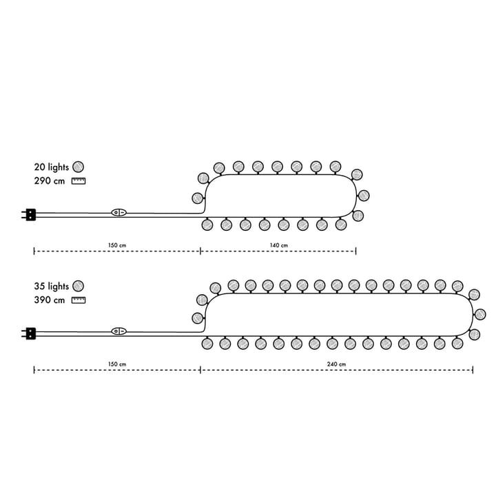 Irislights Graphic grijs - 20 ballen - Irislights