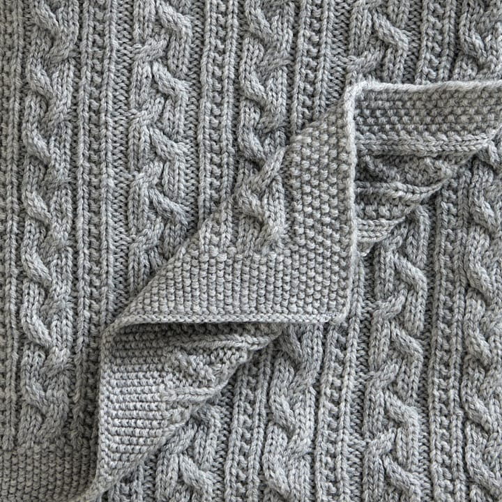 Babydeken gebreid merinowol 80x100 cm, Light grey Jack o Juno