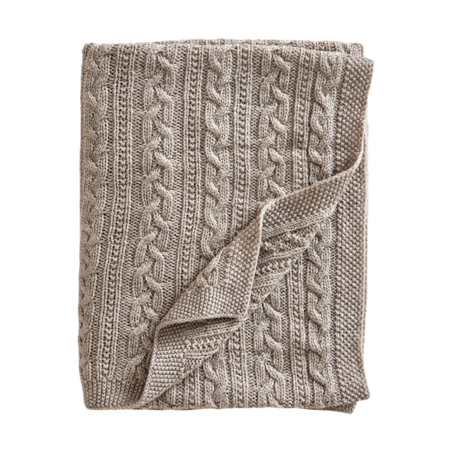 Babydeken gebreid merinowol 80x100 cm, Oatmeal Jack o Juno