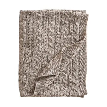 Babydeken gebreid merinowol 80x100 cm - Oatmeal - Jack o Juno