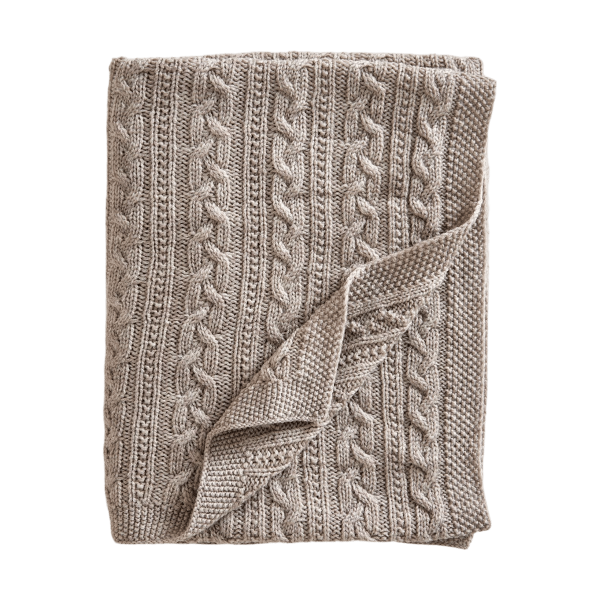 Jack o Juno Babydeken gebreid merinowol 80x100 cm Oatmeal