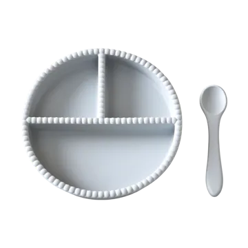 Little Bubble kinderservies 2-delig - Glacier grey - Jack o Juno