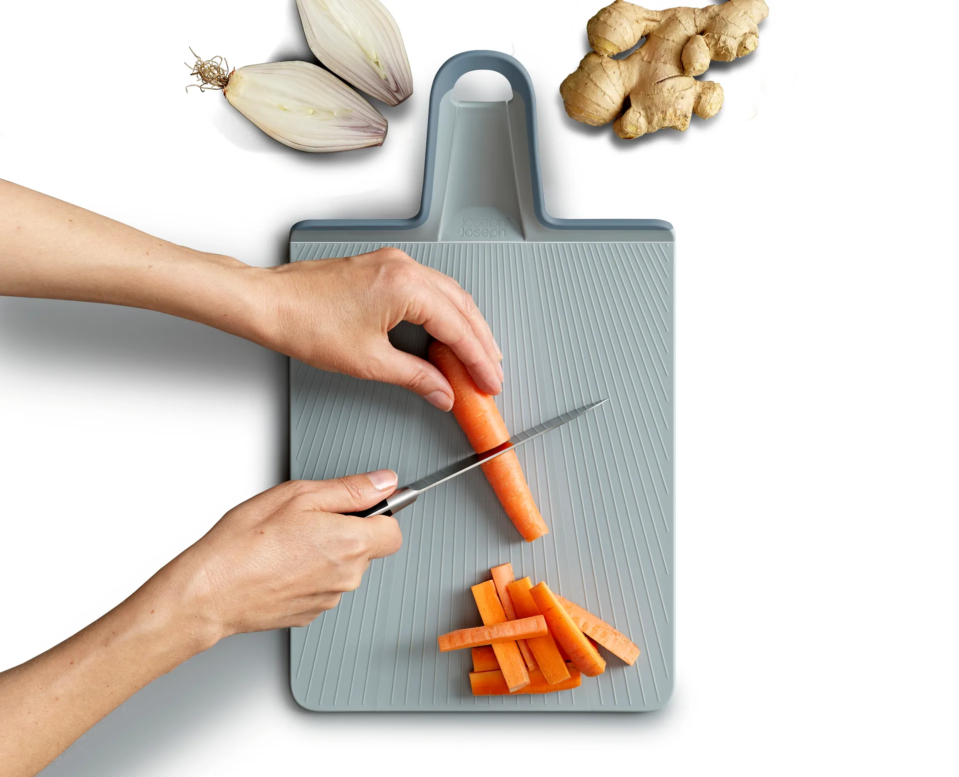 Chop2pot snijplank plus lichtblauw, Regular Joseph Joseph