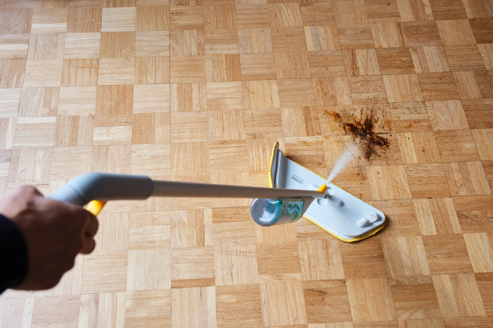 Cleantech 2-in-1 vloerwisser met schrobber, Light Stone Joseph Joseph