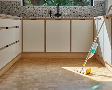 Cleantech 2-in-1 vloerwisser met schrobber - Light Stone - Joseph Joseph