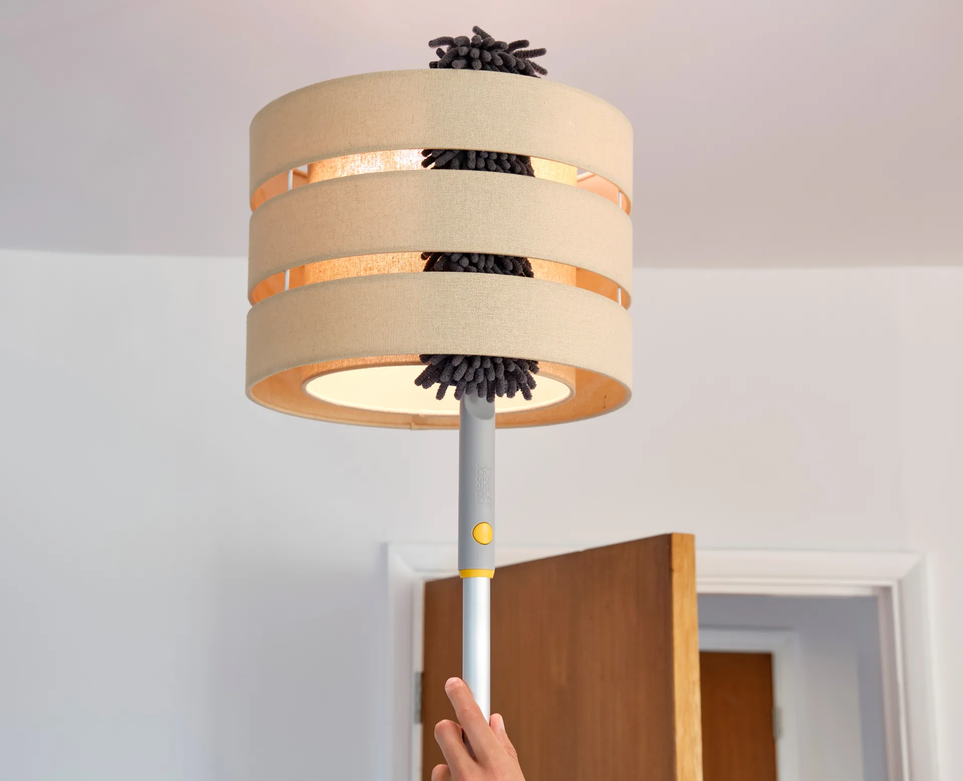 Cleantech 3-in-1 plumeau met kunststof rail, Light Stone Joseph Joseph