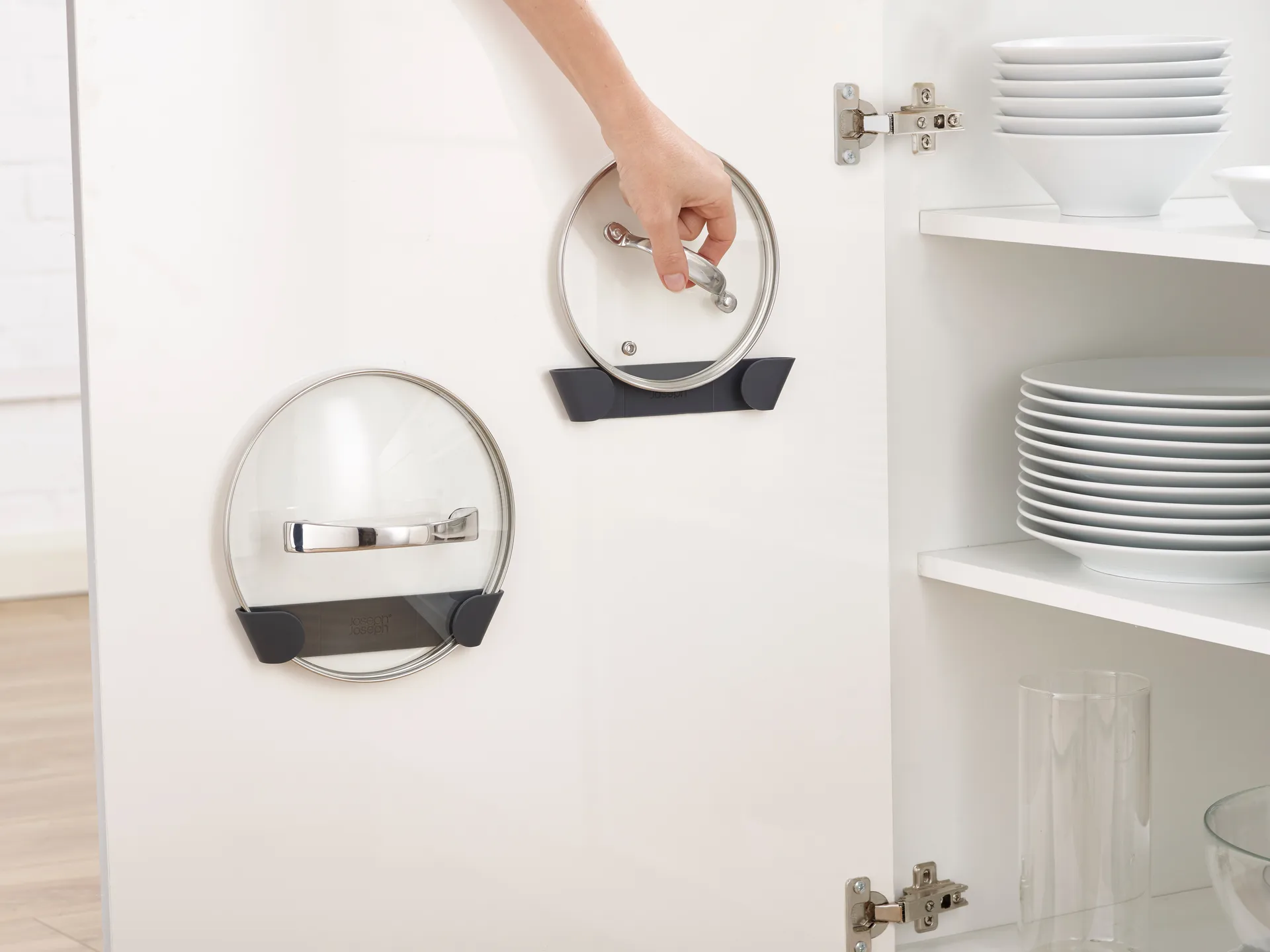 Cupboardstore standaard voor deksels 4 stuks, Grijs Joseph Joseph