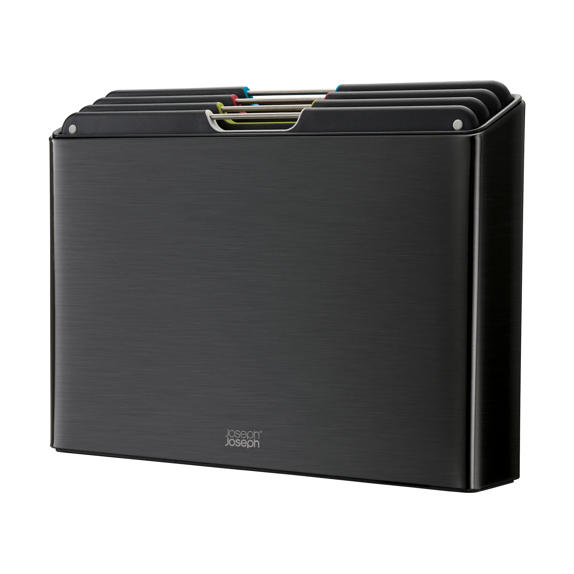 Folio steel snijplank 4-delig, Zwart Joseph Joseph