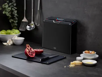 Folio steel snijplank 4-delig - Zwart - Joseph Joseph